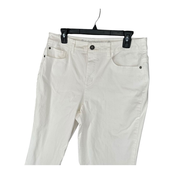 Christopher & Banks 10 White Jeans Stretch Classic Fit Casual Mature Nau… - Picture 6 of 15